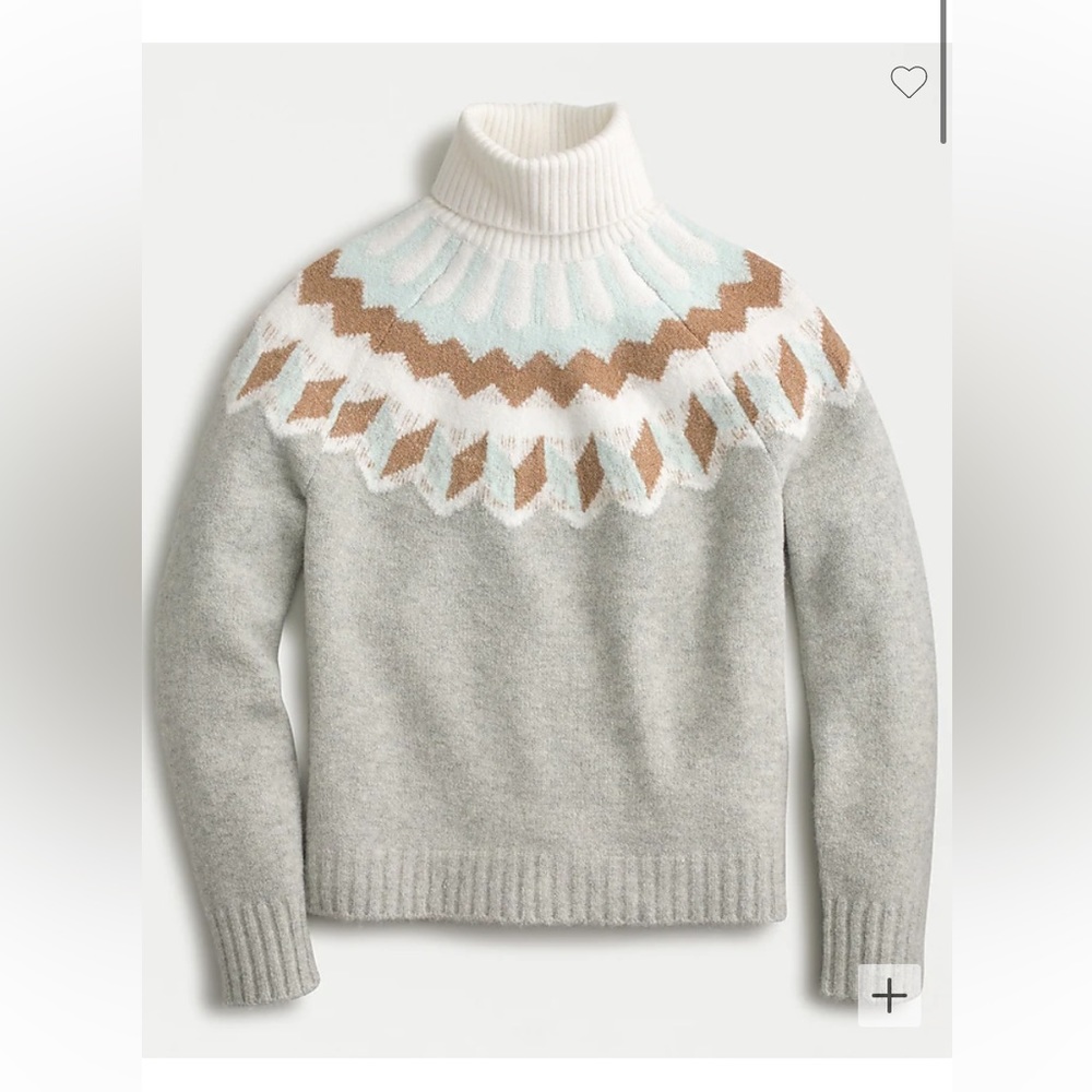 Fair Isle turtleneck sweater in Supersoft yarn